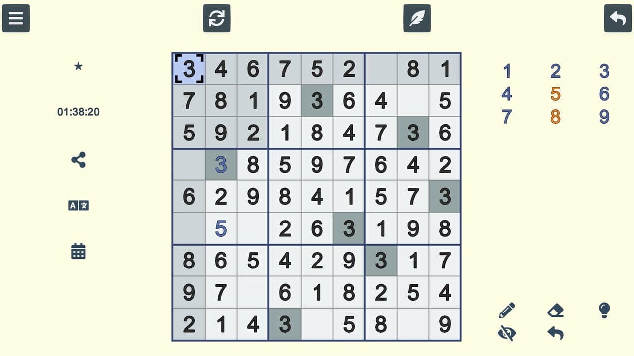 Sudoku screenshot 1