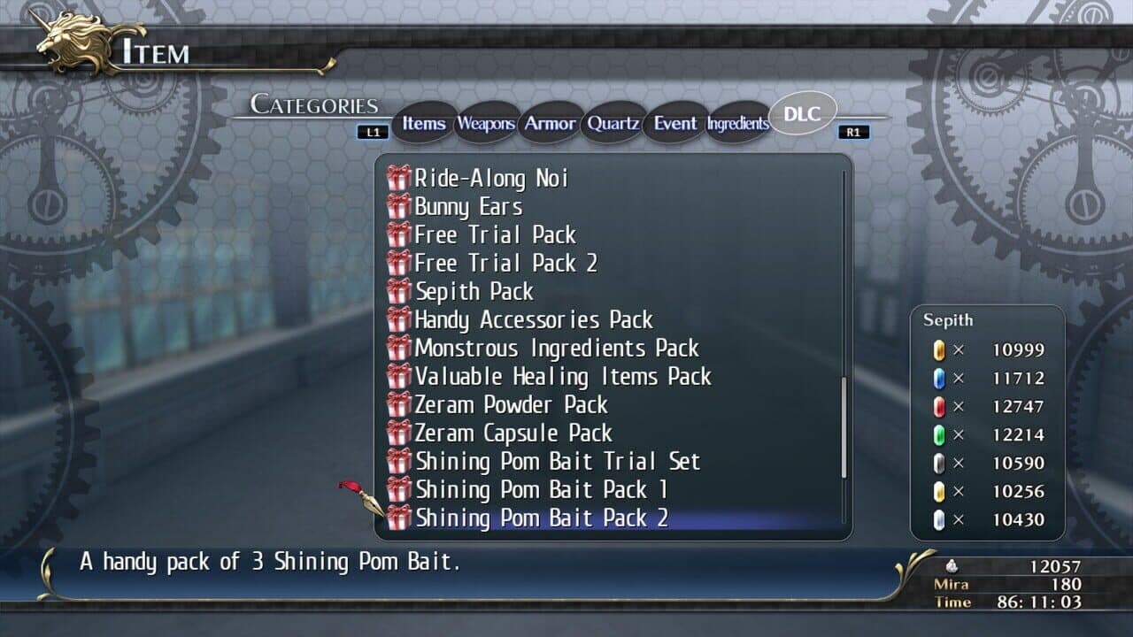 The Legend of Heroes: Trails of Cold Steel - Shining Pom Bait Pack 2 screenshot 1