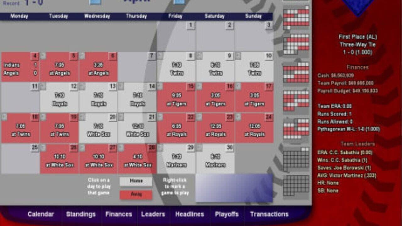 Baseball Mogul 2008 screenshot 1