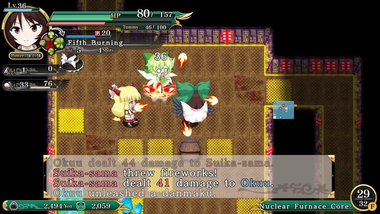 Touhou Genso Wanderer Reloaded: Utsuho Reiuji screenshot 1
