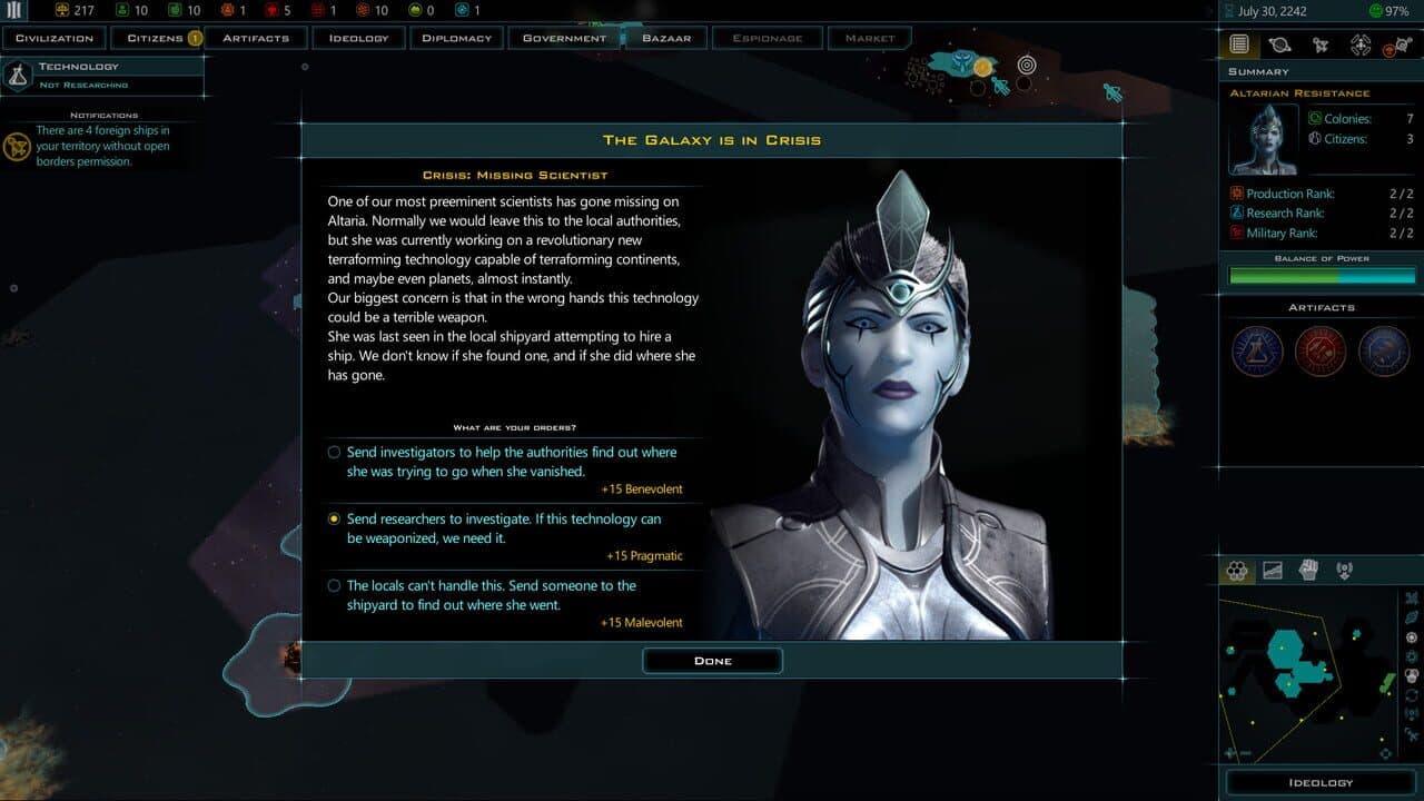 Galactic Civilizations III: Worlds in Crisis DLC screenshot 1