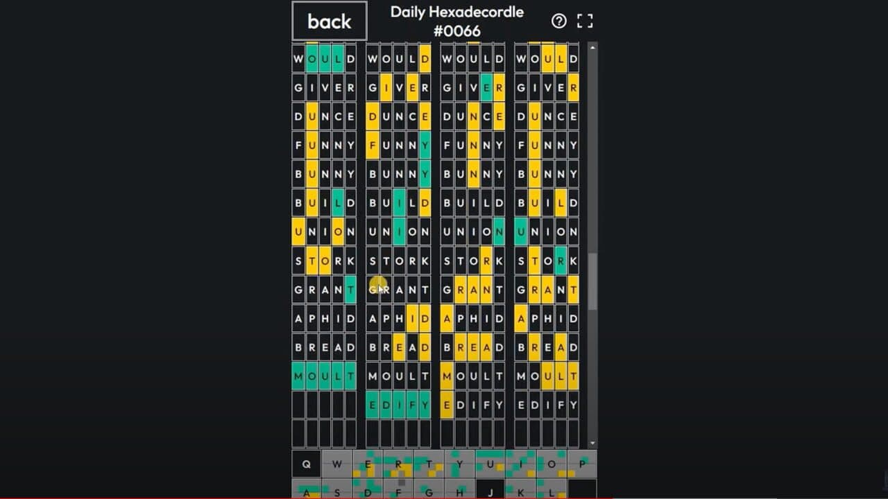 Hexadecordle screenshot 1