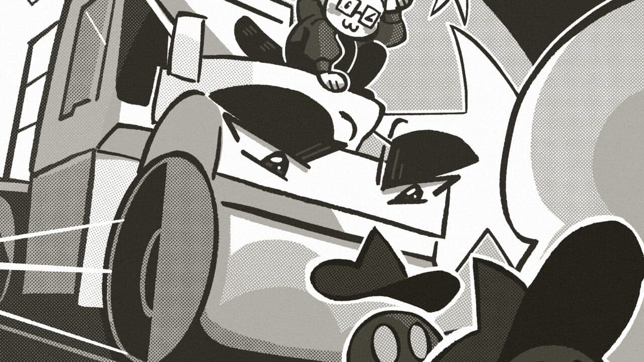 The Deadly Cursed Enjmin Steamroller in: The Bloody Killing on Wheel in the Atrium screenshot 1