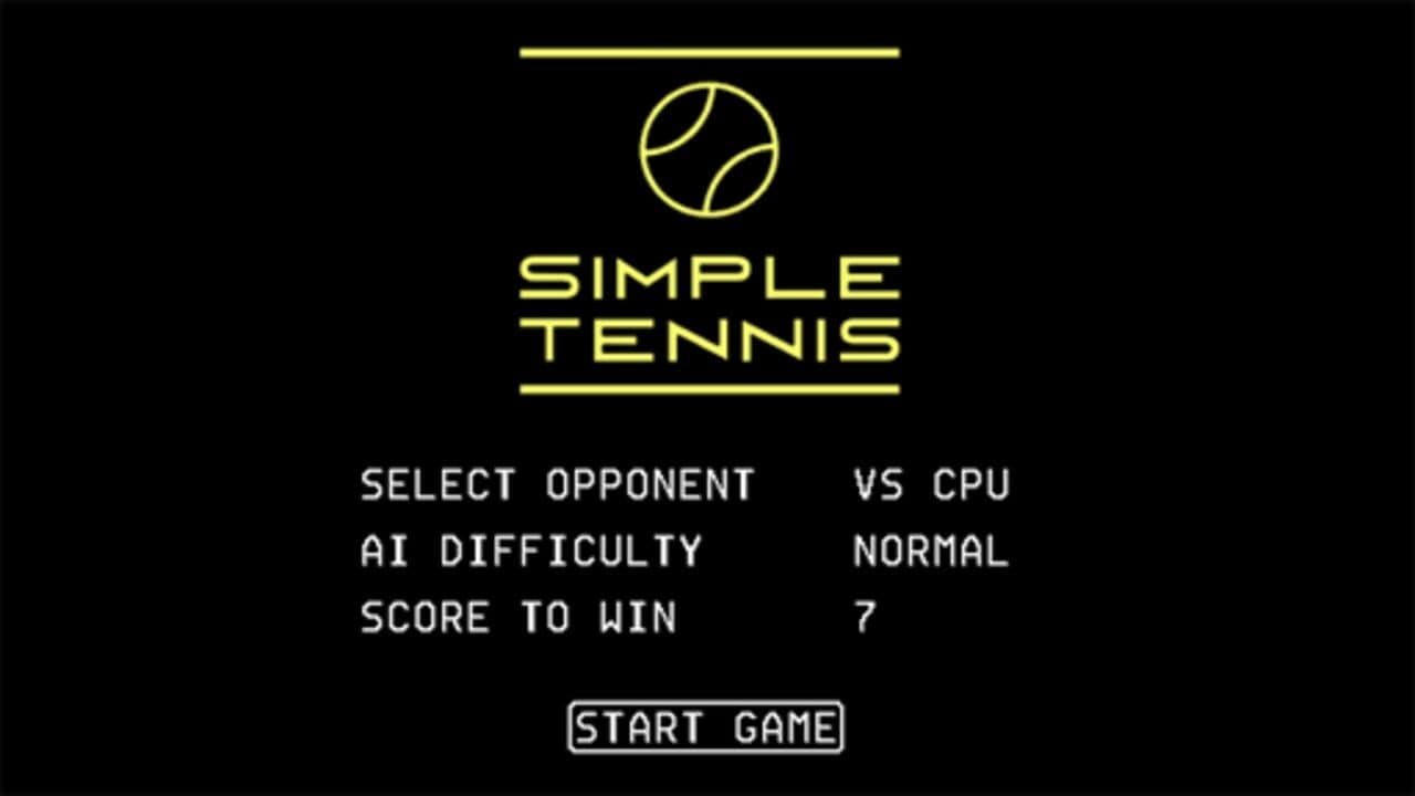 Simple Tennis screenshot 1