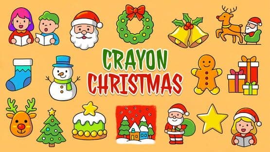 Crayon Christmas artwork 1