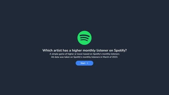 Higher or Lower: Spotify Edition screenshot 2