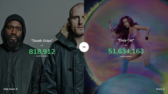 Higher or Lower: Spotify Edition screenshot 5