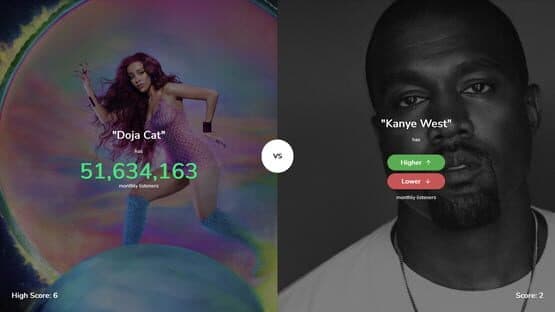 Higher or Lower: Spotify Edition screenshot 4