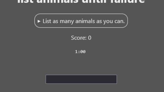 List Animals Until Failure screenshot 1