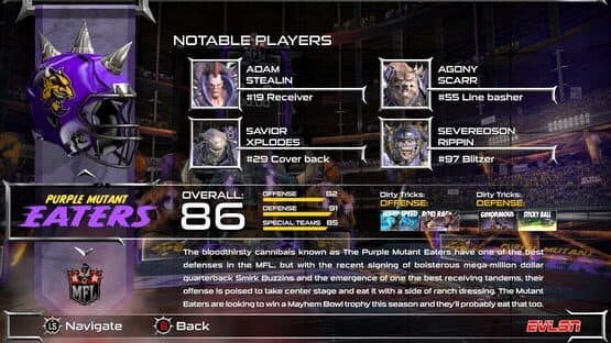 Mutant Football League: Purple Oil Pack screenshot 1