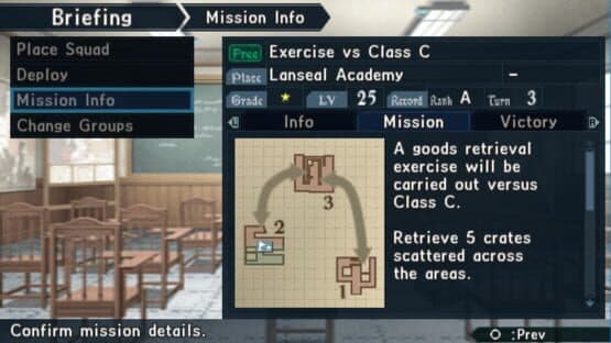 Valkyria Chronicles 2: Exercise vs. Class C screenshot 1