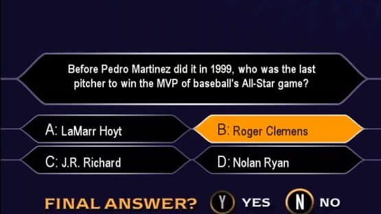 Who Wants to Be a Millionaire: Sports Edition screenshot 2