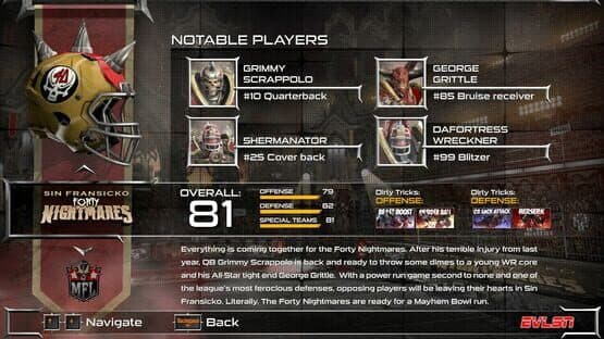 Mutant Football League: Sin Fransicko Forty Nightmares screenshot 1