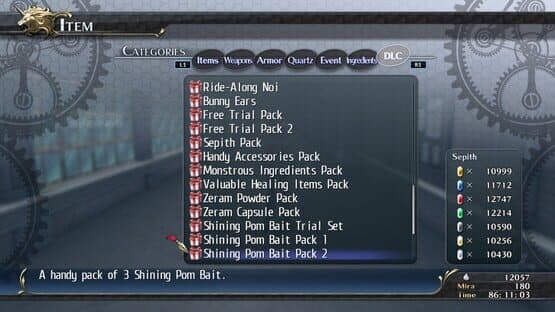 The Legend of Heroes: Trails of Cold Steel - Shining Pom Bait Pack 2 screenshot 1