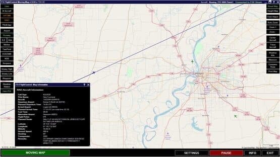 Microsoft Flight Simulator X: Steam Edition - Moving Map screenshot 3