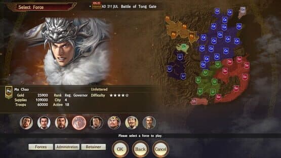 Romance of the Three Kingdoms XIII: Scenario - Battle of Tong Gate & Event Set screenshot 2