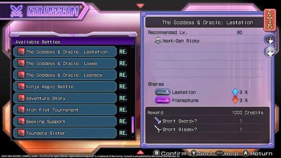 Hyperdimension Neptunia Re;Birth1: Colosseum + Characters DLC screenshot 2