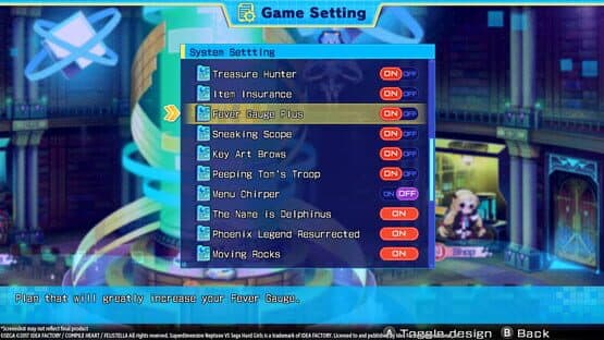 Superdimension Neptune vs. Sega Hard Girls: Fever Gauge Plus screenshot 2