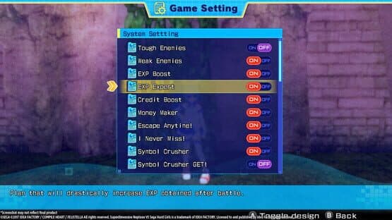 Superdimension Neptune vs. Sega Hard Girls: Exp Expert screenshot 2