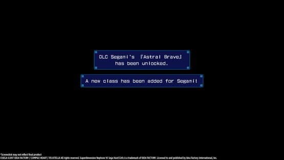 Superdimension Neptune vs. Sega Hard Girls: Segami's Astral Brave screenshot 1