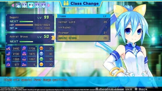 Superdimension Neptune vs. Sega Hard Girls: Segami's Astral Brave screenshot 2