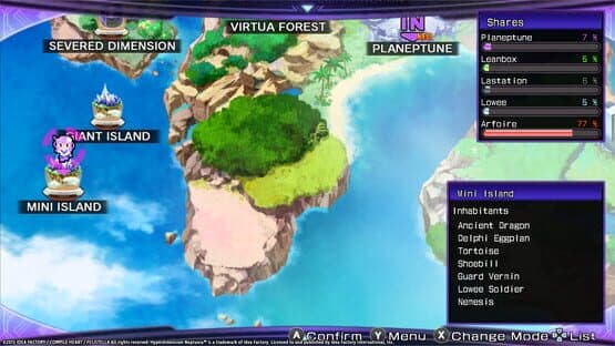 Hyperdimension Neptunia Re;Birth2: Sister's Generation - Mini Island screenshot 2